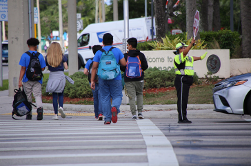 School Crossing Guard in action School Crossing Guard in action