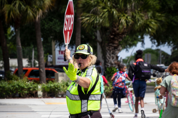 School Crossing Guard in action School Crossing Guard in action