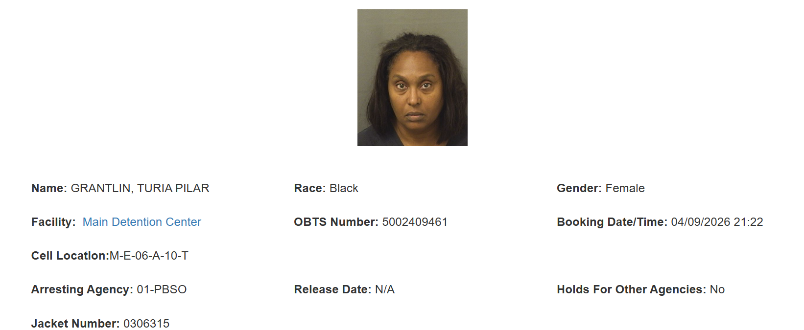 The Palm Beach County Sheriff’s Office received multiple complaints from property owners who were defrauded by Turia Grantlin.
During the investigation, and after reviewing evidence, detectives determined that Grantlin rented multiple single-family homes in Wellington between 2005 and 2026. She utilized falsified financial documents, credit reports, and tenant background reports to secure leases.